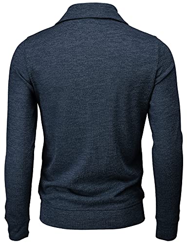 H2H Mens Active Slim Fit Track Lightweight Knitted Jacket Zip-Up Long Sleeve Navy Us L/Asia Xl (Cmoja136) #TOP2