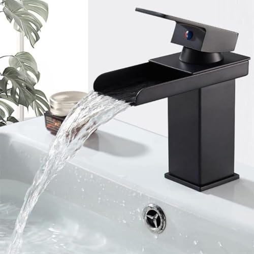 Mitigeur de lavabo cascade en laiton noble et céramique durable LWX - 2