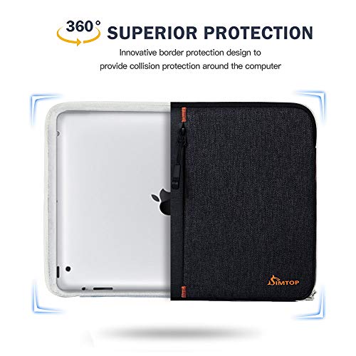 Image of MOCA 360 Protection 10.5-11 Inch Tablet Sleeve Case Bag for iPad 10.2'' /Ipad Air 4 10.9 Inch /Ipad Pro / 9.7 inch Ipad, Surface Go /Surface Pro, Galaxy Tab 10.5 /Xiaomi Pad 5 (9.7-11 Inch, Black)
