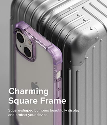 Image of Ringke Fusion Bumper Compatible with iPhone 14 Case Cover Transparent Hard Back Soft Flexible TPU Frame Bumper Scratch Resistant iPhone 14 Back Cover - Clear Purple