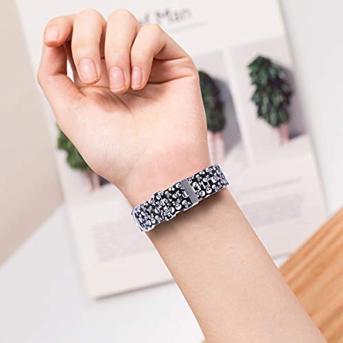 NICERIO Compatível com Garmin Fenix 5 Pulseiras Halloween Silicone Caveira Padrão Remoção Rápida Pul