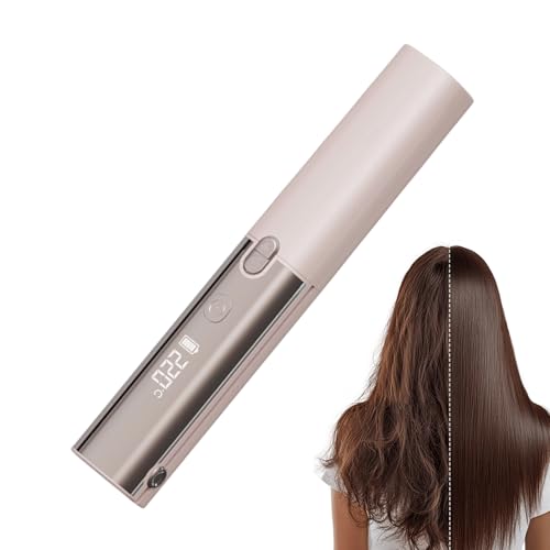 Plancha inalámbrica | Plancha de pelo con 4 ajustes de temperatura | Plancha de pelo de calentamiento rápido, para uso en casa, viajes, playa, hotel, salón, ducha