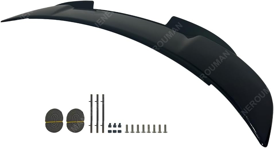 for Charger Rear Spoiler Wickerbill Compatible with 2015 2016 2017 2018 2019 2020 2021 2022 2023 Dodge Charger Rear Trunk Spoiler Wing Wicker Bill Set Glossy Black