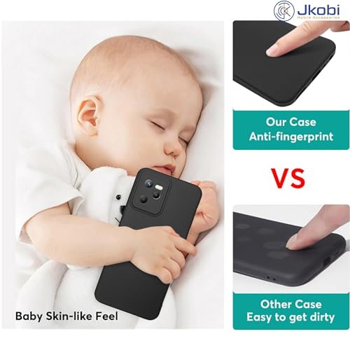 Image of Jkobi Back Cover Case for Vivo Y300 Plus (Matte Finish Silicone with Inside Fiber Cloth)