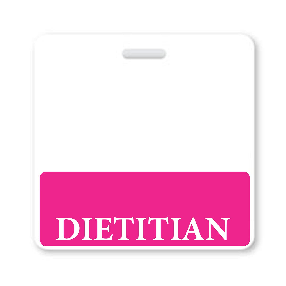 Dietitian Badge Buddy - Heavy Duty Vertical Badge Buddies for Dietitians - Spill & Tear Proof Cards - 2 Sided USA Printed Quick Role Identifier ID Tag