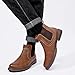 CLOWSE Men's Casual Chelsea Boots, Fashion Dress Ankle Boots, Oxford Classic Slip On Boot for Men, Brown, 11