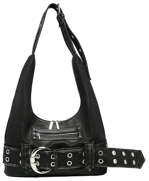 Vintage Shoulder Bag for Women Y2K Medium Buckle Satchel Purse Goth Leather Handbag Adjustable Tote Bag Y2K Clutch 2025