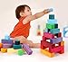 moderngenic 'Pyramid' Rainbow X-Large 100 Piece Blocks, Wooden Toys for Kids, Geometric Stacking Educational Building Blocks
