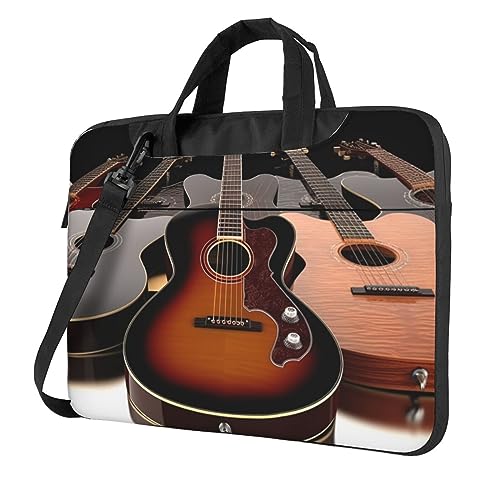 Sacoche ordinateur portable imprimé guitare grande capacité contre le désordre