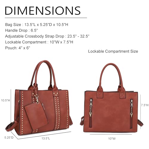 Image of JESSIE & JAMES Satchel Purses for Women Shoulder Bags Crossbody Top Handle Handbags with Adjustable Strap Card Pouch