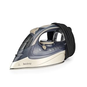 Beldray Powerlite Steam Iron, Ceramic Soleplate, Auto Shut-Off, 200g/min Steam, 320ml Water Tank, 3m Power Cord, Preheat & Ready Indicator Lights, Variable Temperature Control, Titanium, BEL01621F