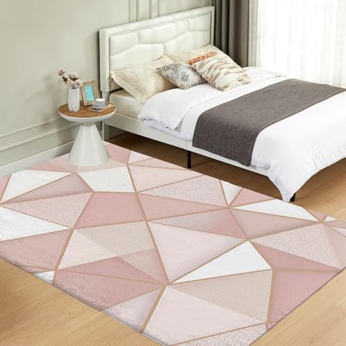 Tapis géométrie 3D lavable pour éliminer les taches - 5