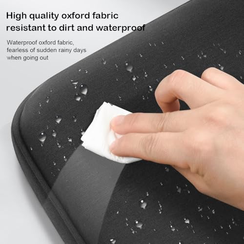 Image of ProElite Tablet Sleeve Bag Upto13 inch for iPad Air 13 /Pro 13 /Pro 12.9 Galaxy Tab S7 /S8 /S9 Plus /S7 /S9 FE Plus 12.4 inch, Lenovo Tab P12, idea tab pro, Yoga Tab Plus, Handle with Shoulder Strap, Black