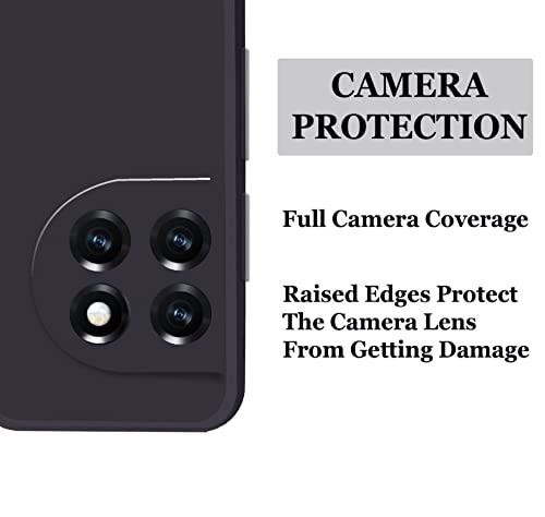 Image of A rtistque Back Cover Case for OnePlus 11 5G with Camera Protection | Shockproof TPU | Stylish Protective Design | Slim Fit | Ultra Matte | Oneplus 11 Back Cover - Black