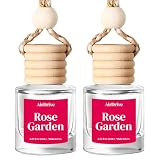 Car Air Freshener Floral Rose Garden 2 Pack Hanging Air Freshener Diffuser, Cute Car Accessories Air Freshner for Women & Men Gift Non-Toxic Car Scent Long Lasting Oil Diffuser Made in USA