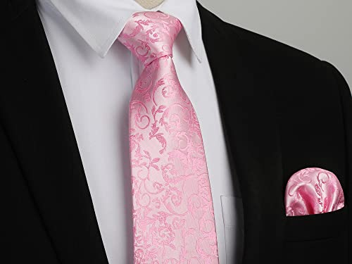 Image of Enlision Mens Ties Solid Color Satin Necktie Ties for men Handkerchief Cufflinks Pocket Squares for Wedding