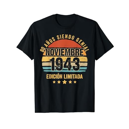 80 Años Cumpleaños Regalo Noviembre 1943 Noviembre 80 Años Camiseta