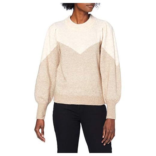 SELECTED FEMME Dam Slfstar Ls Block Knit X-Mas O-Neck B pullover