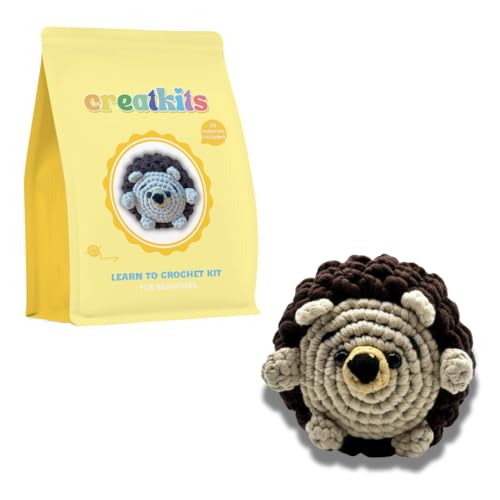 Easy Crochet Kit for Beginners Animals - Learn to Crochet Kits for Beginners - Spiky Knit Kits