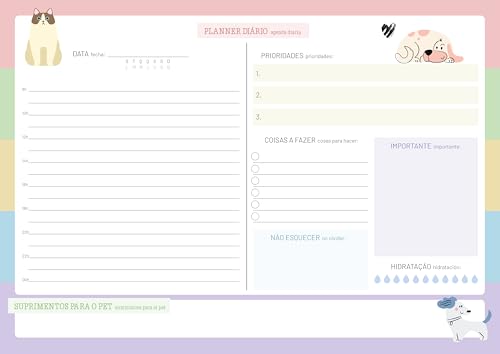 Bloco Planner 52 Fls Pet Holic Jandaia