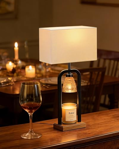 PoKat Electric Candle Warmer Lamp Black, Candle Lamp Warmer with