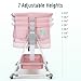 Cowiewie Bassinet Bedside Sleeper, Baby Bassinet with 7 Adjustable Height, Bedside Bassinets for Baby with Breathable Mesh Sides & Mattress, XL Storage, Easy Folding Crib (Pink and White)