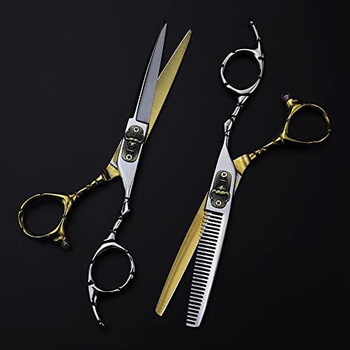 Ciseaux de coupe de cheveux ergonomiques anti fatigue pour barbier