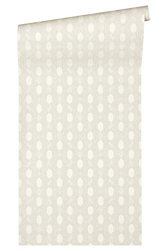 Architects Paper Vliestapete Absolutely Chic Tapete geometrisch grafisch 10,05 m x 0,53 m metallic creme grau Made in Germany 369733 36973-3 Cover