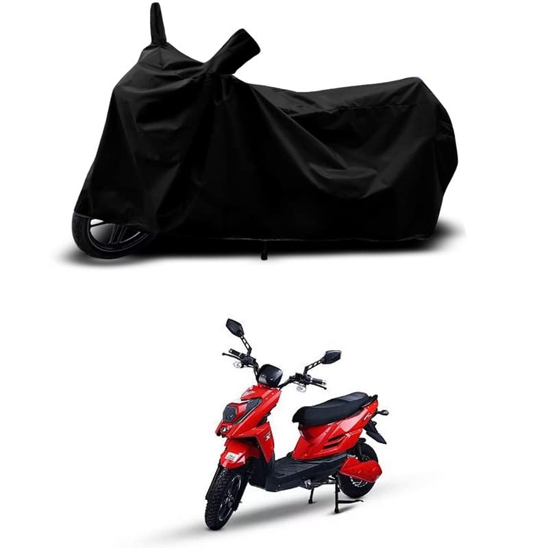 Image of 100% Scratchproof /UV-Rays /Heat Protection /Birds Dropping /Water Resistant /Dust Proof /Waterproof /Full Bike Scooty Two Wheeler Body Cover Compatible for T 133 STD All Varients[Black]