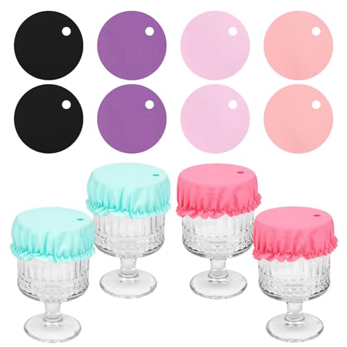 XYMYNWE 12 PCS Drink Cover Scrunchie Drink Covers for Alcohol Protection