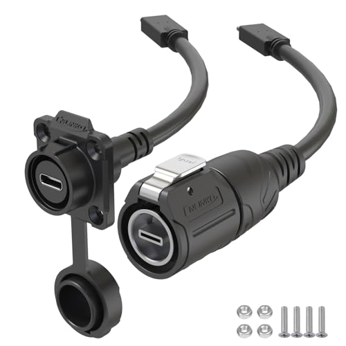 Connecteur étanche IP67 Type-C 3.1 à branchement rapide LP-16 avec câble de 1m