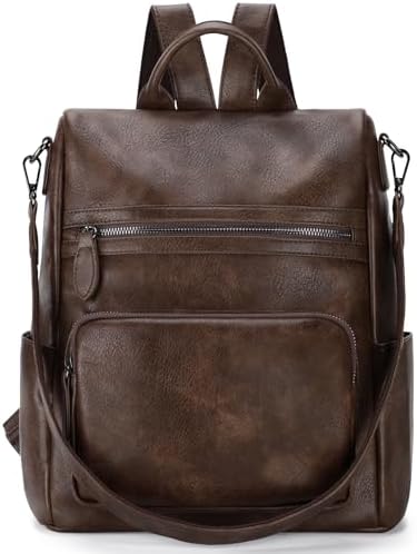 RAVUO Anti-theft Backpack Women,Fashion Faux Leather Rucksack Sho...