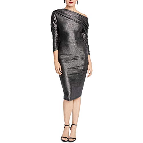 Amazon.com: RACHEL Rachel Roy Women's Gigi Drape Dress Dress,  Gunmetal/Black, M : Clothing, Shoes & Jewelry