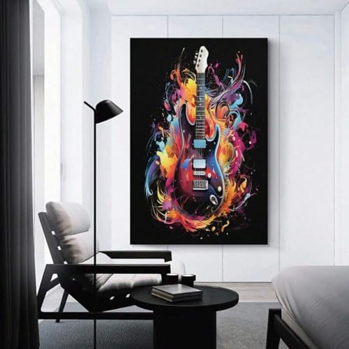 Tableau de paysage de guitare XBTYKPB pour décorer un mur vide de studio - 2