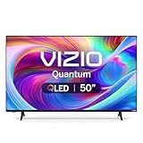 VIZIO 50-inch Quantum 4K QLED HDR Smart TV w/Dolby Vision HDR, WiFi 6, Bluetooth Headphone Capable, Apple AirPlay, Google Cast Built-in (VQD50M-08, New)