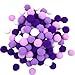 Lot de 1000 mini pompons multicolores - 10 mm - Petits pompons - En peluche moelleuse - Décoration pour anniversaire et mariage - Décoration amusante - Bricolage - Bricolage artisanal - Violet