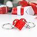BOBIPRO Couples Matching Stuff Gifts - Red Heart Keychain, Matching Couple Heart Keychains Decorations Christmas Valentines Day Gifts for Boyfriend Girlfriend