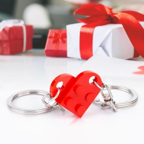 Couples Matching Stuff Gifts - Red Heart Keychain, Matching Couple Heart Keychains Decorations Christmas Valentines Day Gifts for Boyfriend Girlfriend - Image 6