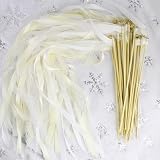 Baguettes de Mariage 30 Pièces Baguettes Ruban Banderoles avec Grand...