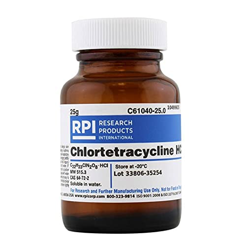 Research Products International Chlortetracycline Hydrochloride, 25 Grams - RPI