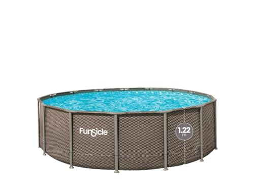 FUNSICLE Piscine Tubulaire Ronde Marron Ø4,57m x h1,22m