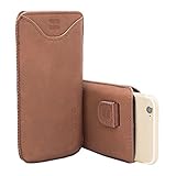 iPhone 7 Case, Snugg Apple iPhone 7 Brown Leather Pouch Case [Card Slot] Apple iPhone 7 Pouch Case Cover Executive Design