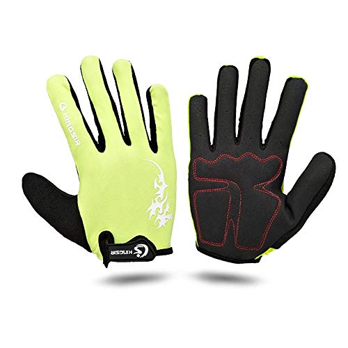 Vollfinger-Klettern Rutschfeste, verschleißfeste Handschuhe Sommer Dünne Reithandschuhe Fahren im Freien Freizeit Atmungsaktiv Bequeme Mitten-Touchscreen-Handschuhe ( Color : Yellow , Größe : XL ) Cover