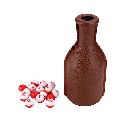 NAMOARLY Set Billiard Bottle Billiard Accessories Dice Billiards Accessory dice Bottle Snooker Pool Balls Billiard Pool dice Shaking Tally peas Balls Tally Balls and Shaker Cup Number