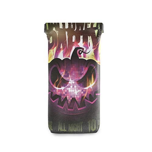 LAZEN Gafas de sol Estuche Joyas Bolsa Moda suave Moneda Bolsillo Horror Calabaza Portátil Anteojos Bolsa Exprimir Arriba