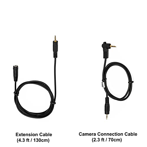 Image of Kiwifotos RS-60E3 Remote Switch Shutter Release Cord for Canon EOS Rebel T6 T7 T5 EOS R50V R6 Mark III II R6 V R7 R8 R10 R100 RP T8i T7i T6s T6i T5i T4i SL3 SL2 90D 80D 70D 77D M5 M6 Mark II & More