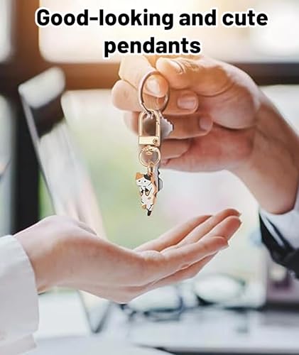 Image of 5Pcs Cat Keychain, Cute Cartoon Cat Phone Charms Set, Alloy Bag Charms for Phone Case and Purse, Aesthetic Mobile Accessories for Women and Girls, Gift for Cat Lovers and Couples