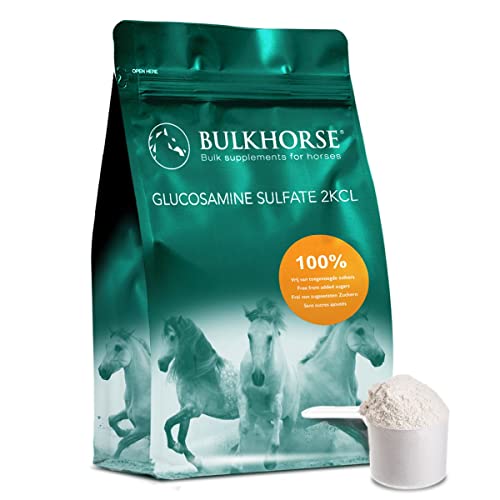 BulkHorse Sulfate de glucosamine 2KCl | Qualité Premium 100% sulfate de glucosamine Pur | Dosage Efficace et entièrement Exempt de sucres ajoutés | 1000 grammes Cover