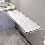 Mesa Plegable de Pared Blanca,Mesa Plegable de Pared,Mesa de Comedor Plegable de Hoja Abatible,para Mesa de Cocina,Escritorio de Computadora,Espacios Pequeños,Varios Tamaños (120x60cm/47.3x23.6in)