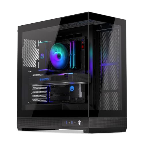 ENDORFY Fishtank 6000 Flex, boîtier PC ATX E-ATX Gaming, design panoramique en verre trempé, USB-C, prise en charge de 2 x 360 mm de refroidissement, jusqu'à 9 ventilateurs, GPU jusqu'à 445 mm